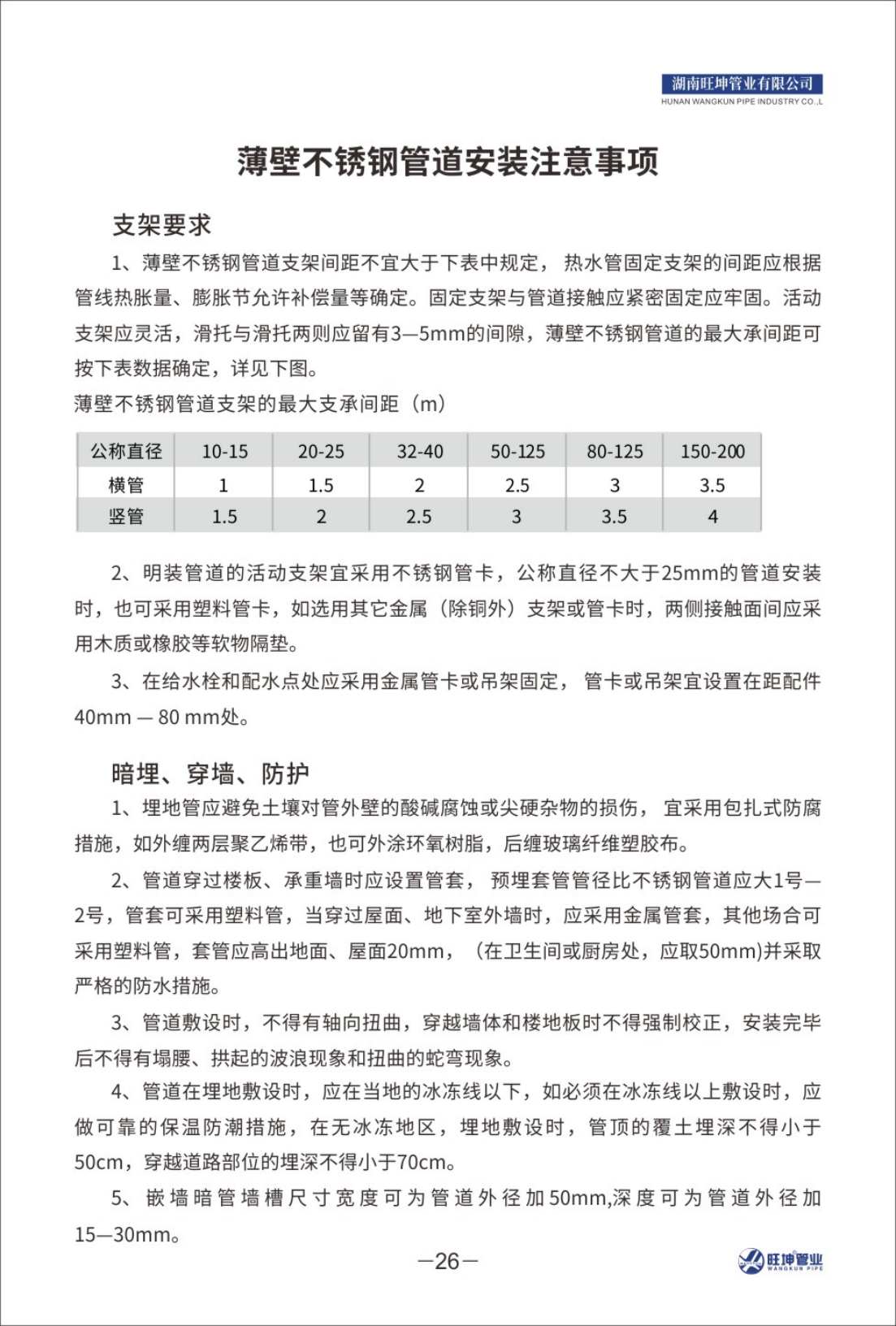 薄（báo）壁不鏽鋼管道安裝注意事項